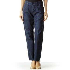 Hudson Jeans Navy Button-Fly Straight-Leg Jeans
